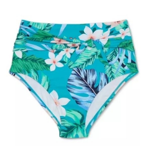 Kona Sol sash tie high waist bikini bottoms Size XL - Picture 4 of 12